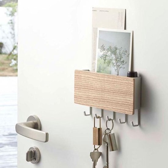 TDR Bamboo Sleutelrekje - Organiseer je Sleutels - 18,5 cm