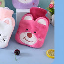 Cartoon Warmwaterkruik met Pluche Hoes - 500 ml - Schattig en Compact