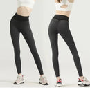 Yogabroek -Sport legging- honingraatontwerp - Hoog getailleerd -Zwart - Maat L