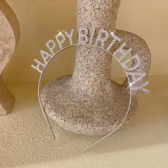 Merkloos Tiara-Sjerp 'Birthday Queen' Zilver