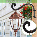 Elegant Wandgemonteerde Bloempothaak -Plantenstandaard - voor Tuin en Binnenruimtes- 33x16x5CM-zwart