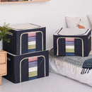 TDR -opbergtas met deksel -  Oxford Stof-  Opvouwbaar-Stofdicht en vochtbestendig-72 liter 50 * 40 * 36CM-Marineblauw