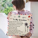 TDR - Sierkussensloop - 45x45 cm  - leuk als cadeau voor grootvader naar kleinzoon -  "To my grandson"