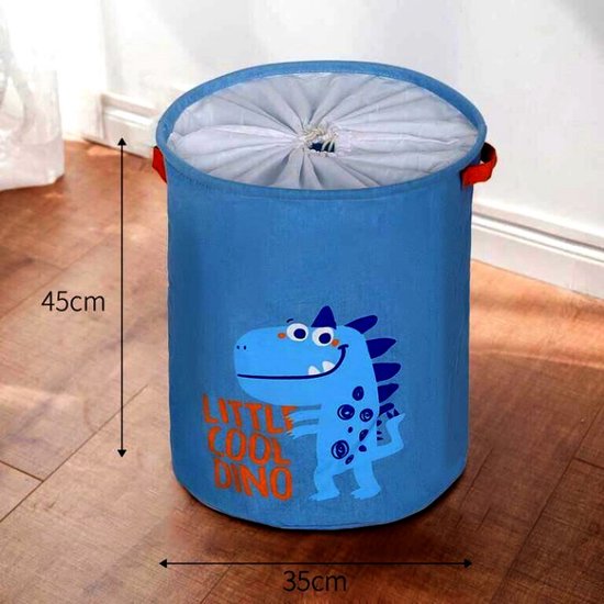 TDR Opvouwbare Wasmand Dinosaurus 35x45cm Blauw