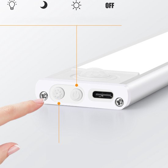 Unikorf Kastverlichting 40CM Sensor, Driekleur, USB