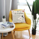 Sierkussensloop 45x45 cm - 'To my granddaughter'