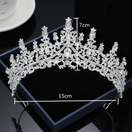 zilveren Tiara Diadeem Haarsieraad -Elegant en Duurzaam - Ge