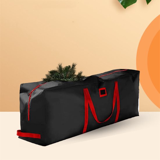 Duurzame Opbergzak - Perfect voor Kerstboom, Kleding en Dekens - Extra Stevig en Waterbestendig - Met Handgrepen voor Gemakkelijk Dragen - 162 x 36 x 74,5 cm - zwart