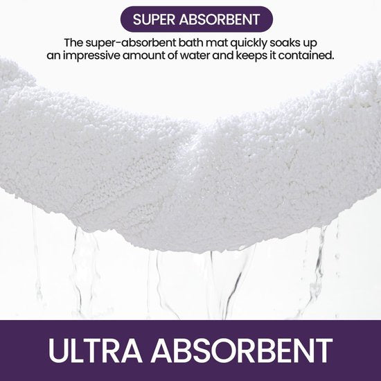 Absorberende Badkamer Vloermat – Verdikt, Anti-slip, Bruin – 40x60cm – Luxe Deurmat voor Badkamer & Toilet