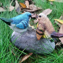 Landelijke Hars Vogeldecoratie Warm Welkom 15x6x14cm