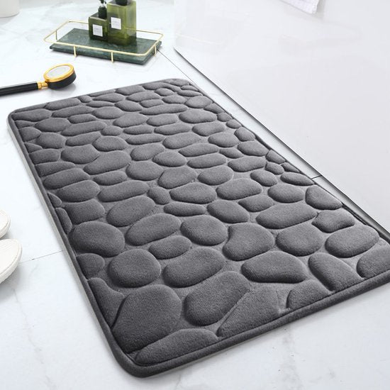 hoogwaardige badkamermat - Luxe Comfort en Veiligheid in één-Uitzonderlijke Waterabsorptie- 50*80cm-grijs