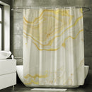 Unikorf waterdicht douchegordijn 180x200 - marmer, wit/goud