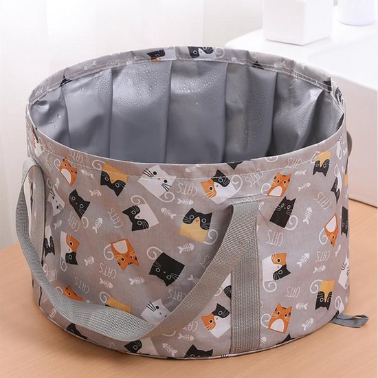 TDR - Opvouwbaar waterdichte bad - geschikt voor voetenbad / kleren wassen / etc - 21L - Gray