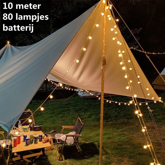 Xtraworks- Sfeervolle Decoratieve Lamp voor Buiten en binnen- 10m met 80 Lampjes - Energiezuinig en Warm Licht voor het Hele Jaar