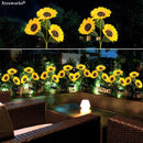 Solarlamp Zonnebloemen - LED met dag/nacht sensor