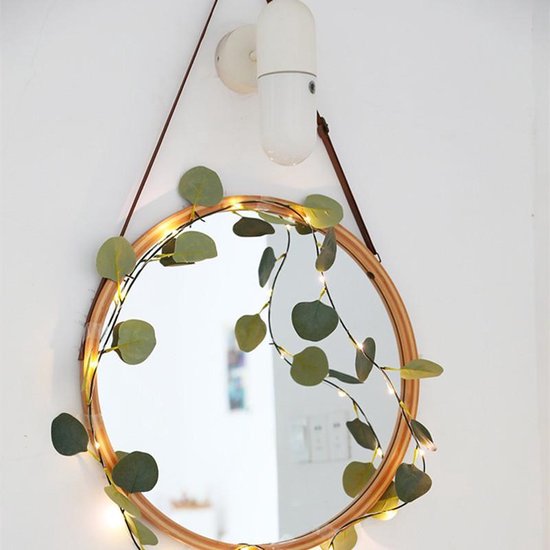 led lichtstring/lichtsnoer eucalyptusbladeren wijnstok licht 10meter 100 lampjes-wekt op batterij