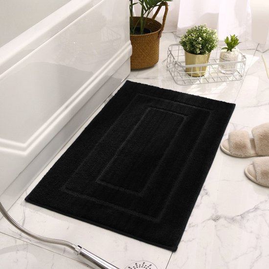 Absorberende Badmat 40x60cm Zwart - Antislip, Extra Dik