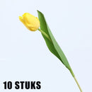 10 stuks kunsttulpen realistisch geel - duurzaam