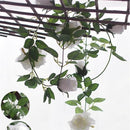 2 Stuks Rozen Slinger - Kunstbloemen slinger - Balkon decoratie - Zomerbloem- 145cm - Klimroos cream & Wit- Bruiloft Decoratie – Trouwen -Trouwdag bloemen