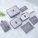 7 delige koffer organizer set- superlichte Packing Cubes-grijs