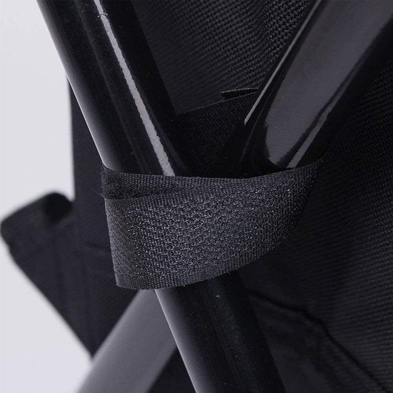 3-in-1 Visstoel met Koeltas - Verstelbare Vouwkruk Zwart