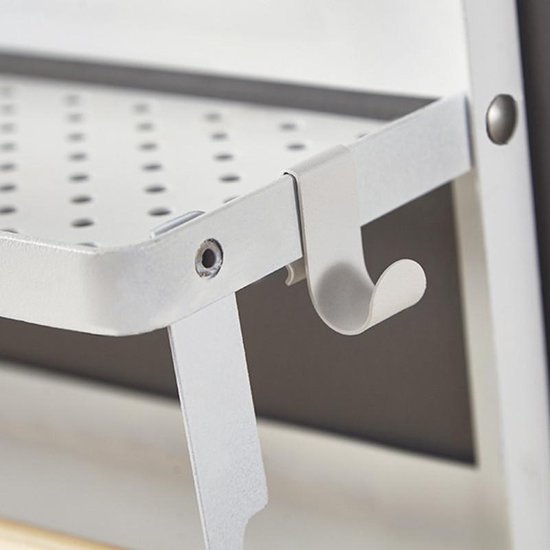 TDR - Multifunctioneel Ophangbaar Keukenrek of badrek- multifunctioneel organiser - 3 lagen Magnetisch - Wit