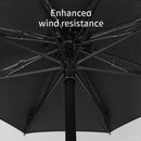 Opvouwbaar bloem paraplu - Zonbescherming Anti-Uv UPF50 + -Windproof- Stevig paraplu met diameter van 97 cm-hemelsblauw