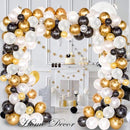 120 delige Ballonnenset -Ballonnenboog- Feest/ Party-Verjaardag-jubileum-Decoratie-zwart en goud