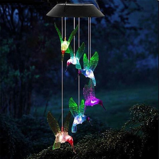 Windgong set kolibries – avondlicht effect