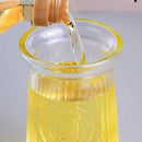 2 stuks oliefles met siliconen borstel, hittebestendig, wit