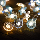 Xtraworks -Schelpen lichtsnoer-Decoratieve Verlichting-2 meter 20 lichten -Fairy Lights-met afstandsbediening