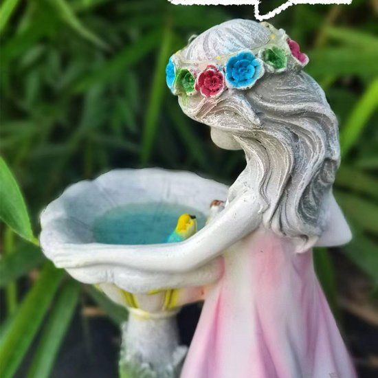 Bloemenelfje Tuinbeeld - Zonne-energie Lamp 17x12x29 cm