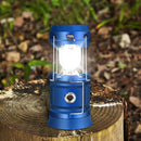 Solar LED Campinglamp Blauw - Handvat, USB, Powerbank, IP10