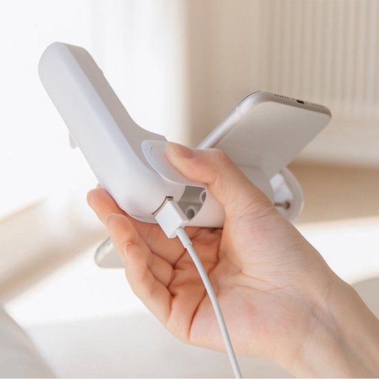 TDR - 3 in 1 ( lostaande hand ventilator, in combinatie met mobiel, en als Powerbank -  1200 mAh
