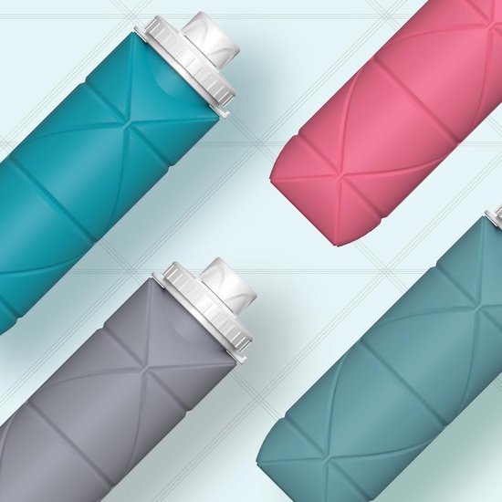 TDR - Outdoor draagbare opvouwbare waterfles roze 600ML