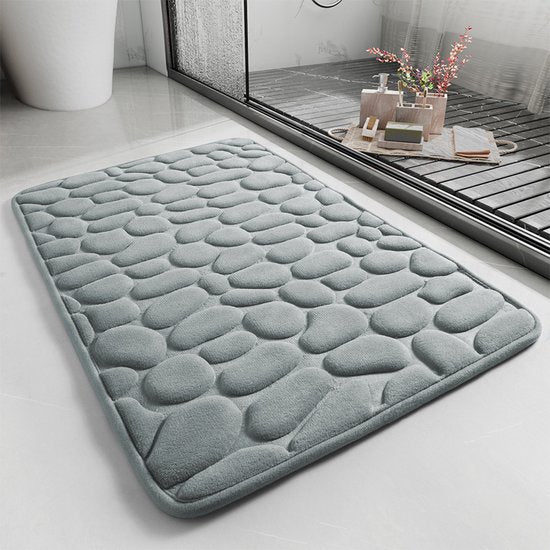 hoogwaardige badkamermat - Luxe Comfort en Veiligheid in één-Uitzonderlijke Waterabsorptie- 50*80cm- lichtgrijs