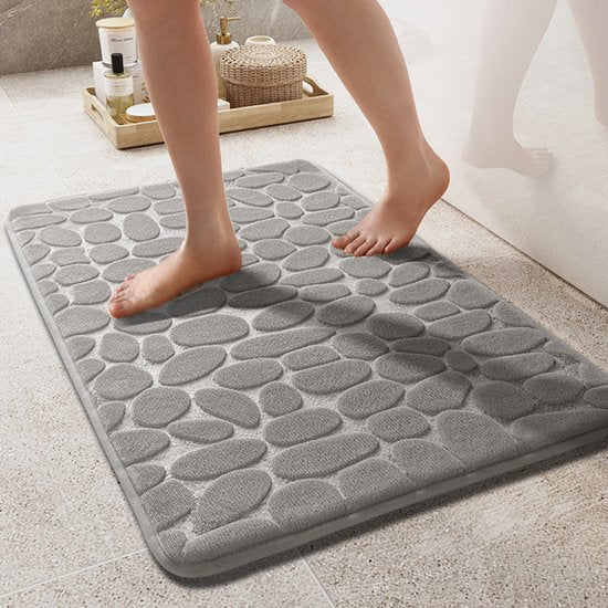 Merkloos Badkamermat 50x80cm - Lichtgrijs Waterabsorberend