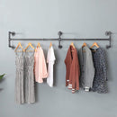 Stevige Kledingstang voor aan de Muur - Duurzame Kledingrail- Metaal -Draagvermogen tot 50 kg - Ideaal voor Wasruimte en Slaapkamer- 180 cm-Matzwart
