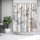 Waterdicht douchegordijn marmerpatroon 180x200cm lichtgrijs