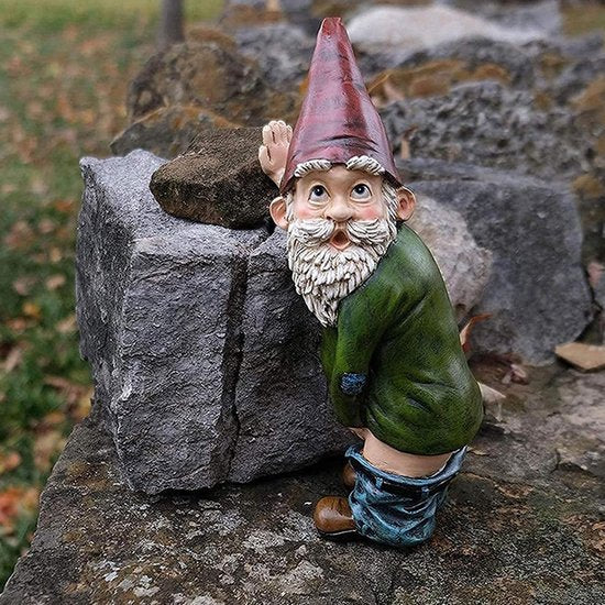 Grappige kabouter tuindecoratie - Duurzaam harsmateriaal