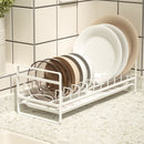 Multifunctioneel Metalen Afdruiprek met witte opvangbak-Kast Organizers-afwasrek-wit