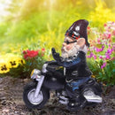 Tuinkabouter motorfiets dwerg - waterdicht tuindecoratie - grappige motorcadeaus - balkondecoratie