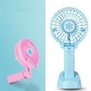 TDR - Draagbare Ventilator - oplaadbaar met USB - kan mobiel op voet plaatsen - perfect voor op op reis, buiten met warm weer - Blauw