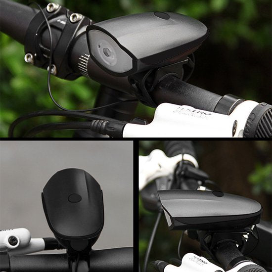 Xtraworks-Waterdichte Fietsverlichting-Koplamp- Voor alle fietsen- Zwart (USB Opladen)