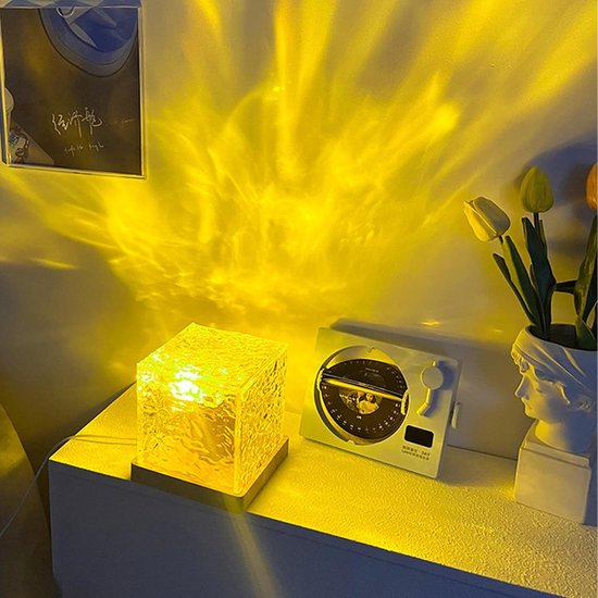 Tiktok lamp - Noorderlicht projector - Ocean projector - Watergolf lamp - Tesseract lamp - Kristallen lamp - Kristallen tafellamp - Noorderlicht lamp