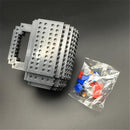 Build on Brick Mug - Grijs - 350 ml - Creatieve Drinkbeker