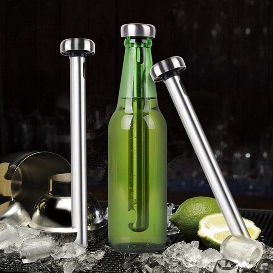 Set van 2 RVS Drinkkoeler Staven: Houd je drankjes snel en langdurig koud, perfect voor feestjes en BBQ's