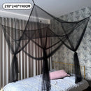 Vierkante klamboe 4 deuren zwart 210x240x190 cm