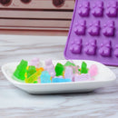 TDR-Gummy beer vorm  ijsblokjes-Siliconen mal + pipet -set van 4 (rood, blauw, groen, oranje)