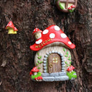 4-delige lichtgevende spookpaddestoelhuis set